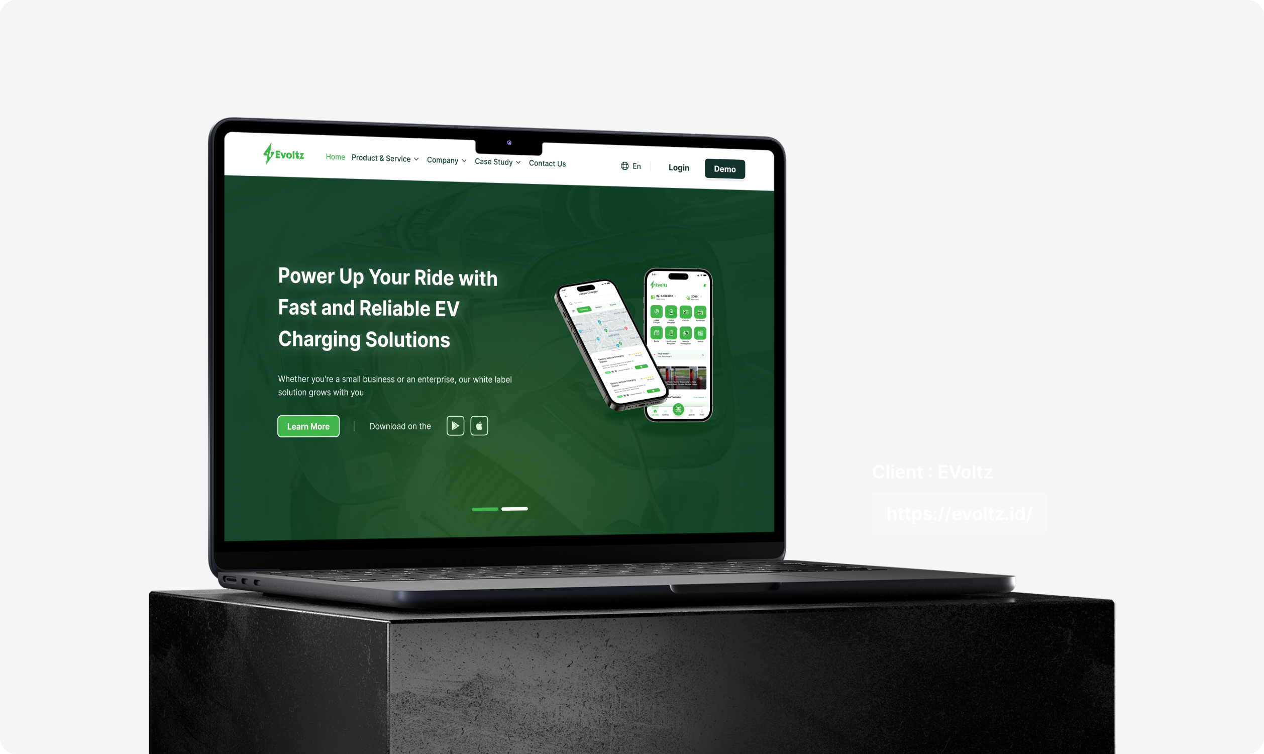 Compro Evoltz – UIUX desain